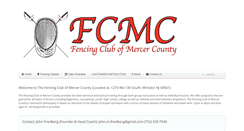 Desktop Screenshot of fencingclubofmercercounty.com