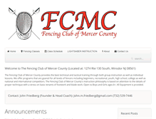 Tablet Screenshot of fencingclubofmercercounty.com